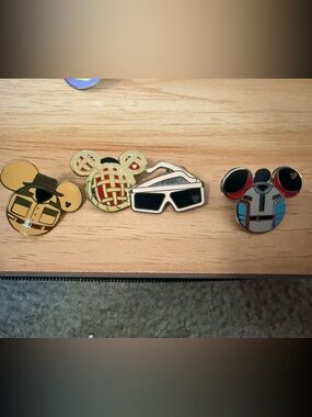 Disney Rides Pin Trading Mickey Ears Set of 4 Pins